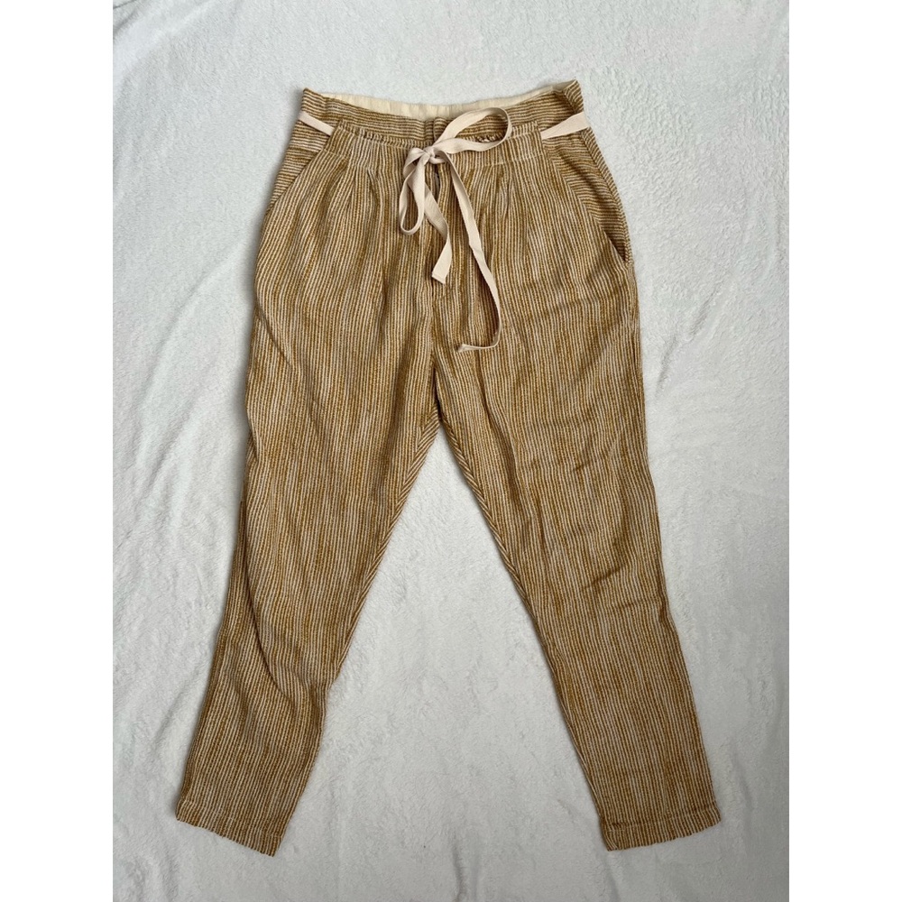 Free People Yellow Striped Pants - Picture 4 of 9